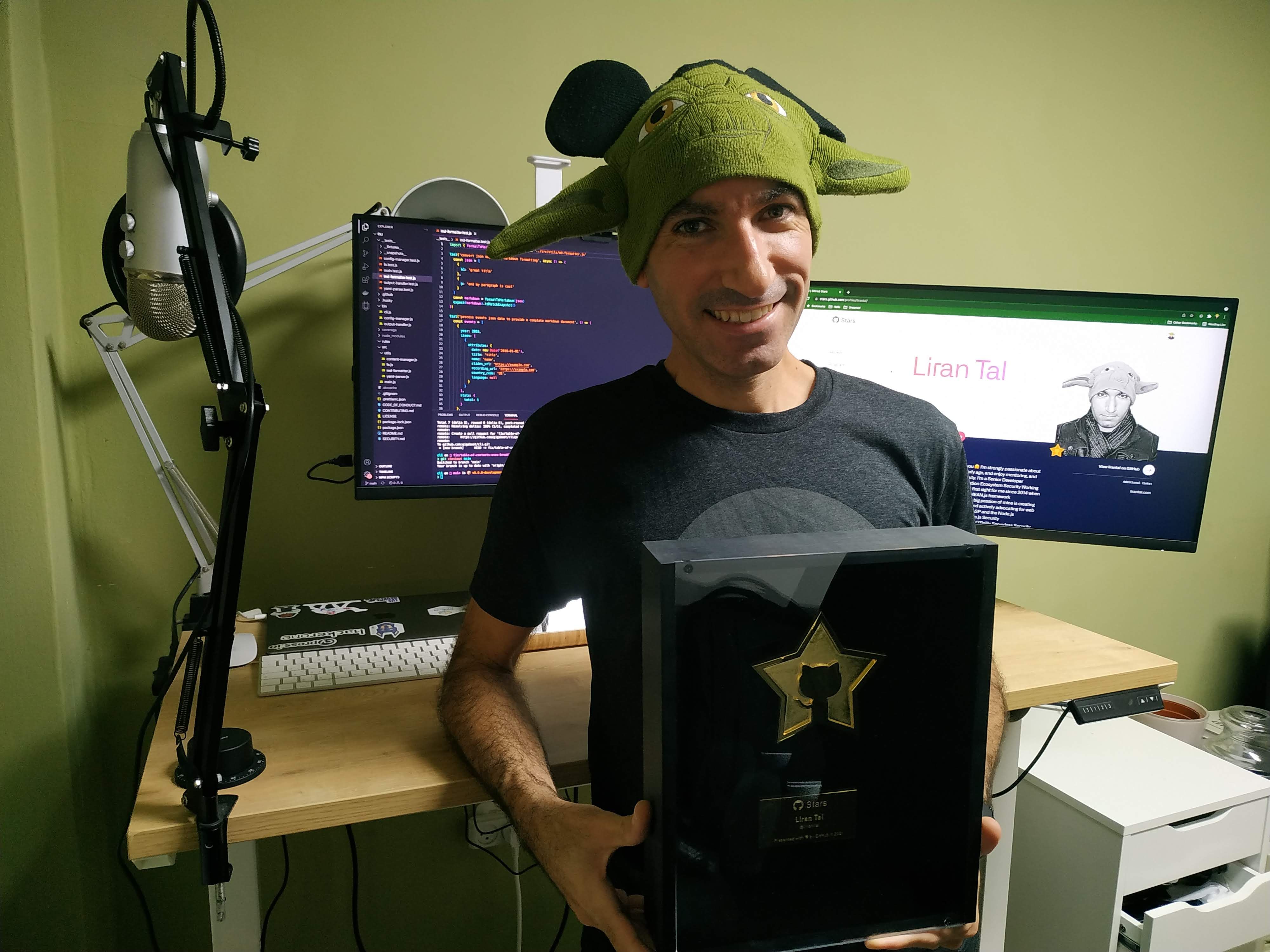 Liran Tal GitHub Stars Award