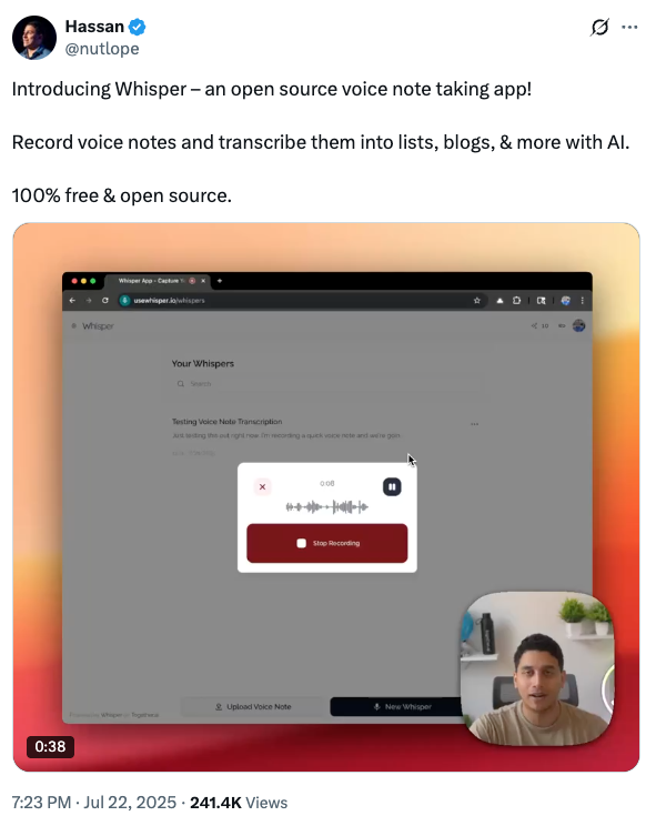 Hassan launches an open source project on X