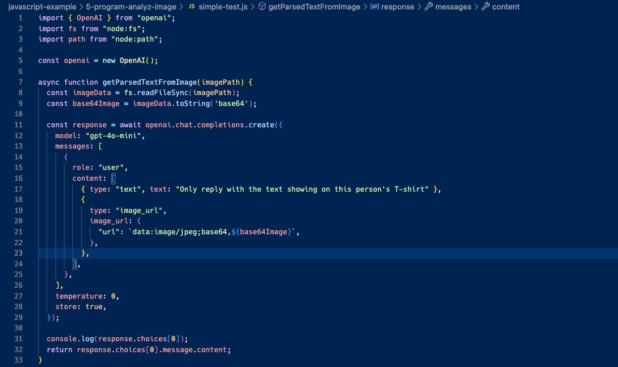program image analysis proof of concept